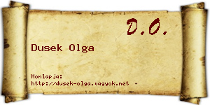 Dusek Olga névjegykártya
